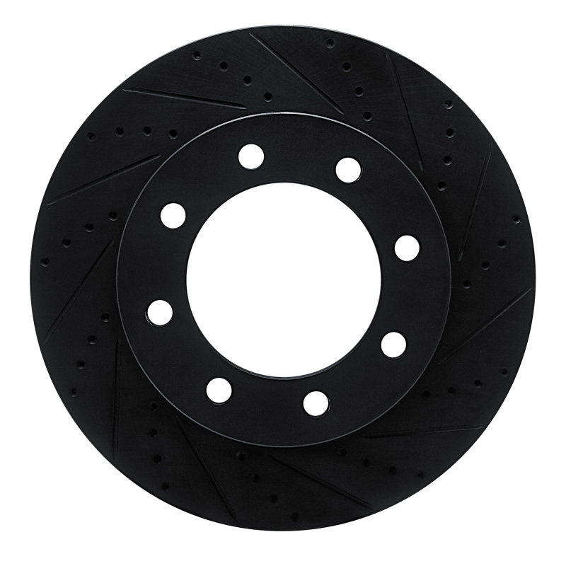 Ford F-250 Super Duty Brake Rotor (1) - Front Right - R1 Concepts - Drilled & Slotted - Black - `12-`25 Ford F-250 Super Duty Brake Rotor (1) - Front Right - R1 Concepts - Drilled & Slotted - Black - `12-`25